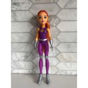 DC Super Hero Girls Starfire 12" Action Doll Mattel 2015 Purple Suit Orange Hair